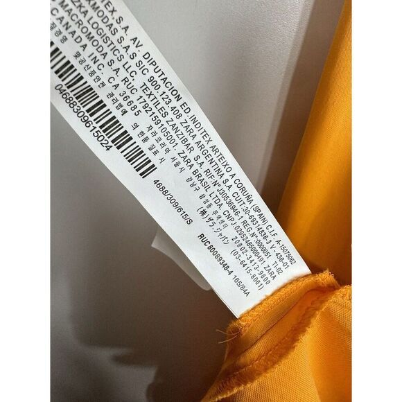 Zara Satin Knot Mini Dress Orange 4688/309 Women’s Size Small Bloggers Favorite - Picture 10 of 10